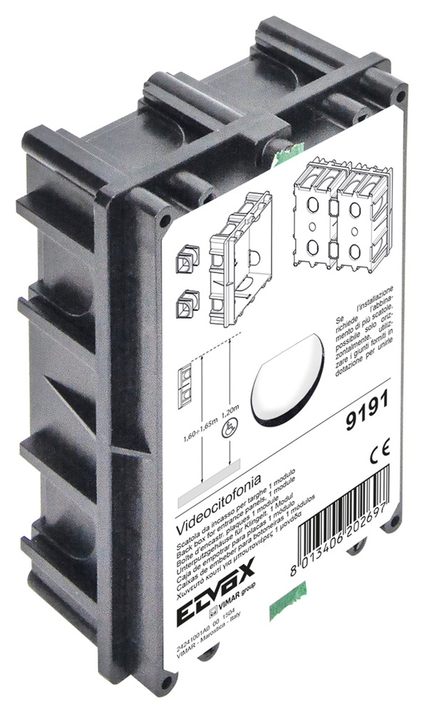 Scatola da incasso per targhe 1 modulo 