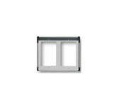 Cornice per 2 moduli 2x1 grigio luce