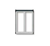Cornice per 4 moduli 2x2 grigio luce 