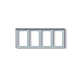 Cornice per 12 moduli 4x3 grigio luce