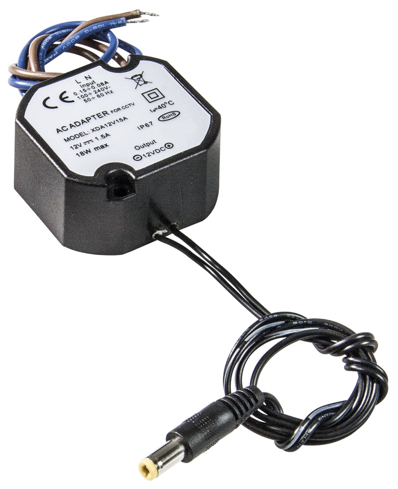 Alimentatore 100-240V~ 12Vdc 1,5A