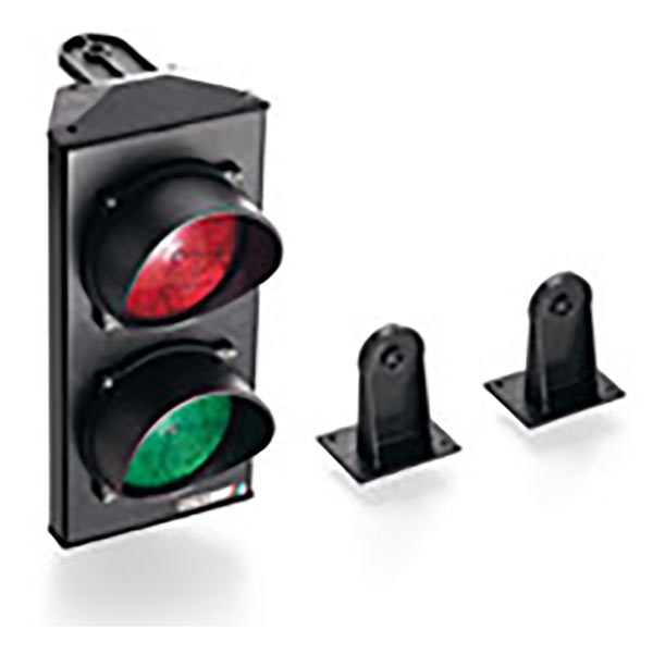 Semaforo 2 LED rosso-verde con staffa