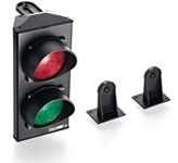 Semaforo 2 LED rosso-verde con staffa