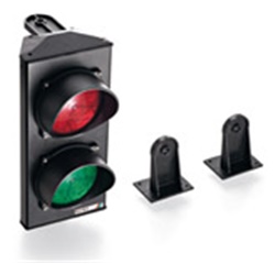 Semaforo 2 LED rosso-verde con staffa
