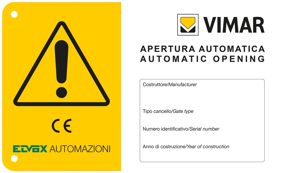 Cartello segnaletico di avvertenza