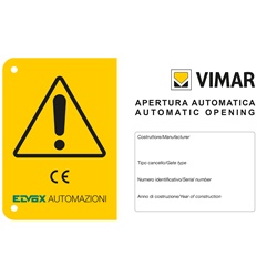 Cartello segnaletico di avvertenza