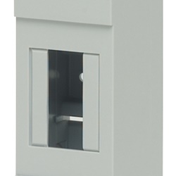Calotta parete 2 moduli IP40 grigio RAL 7035 per installazioni elettriche