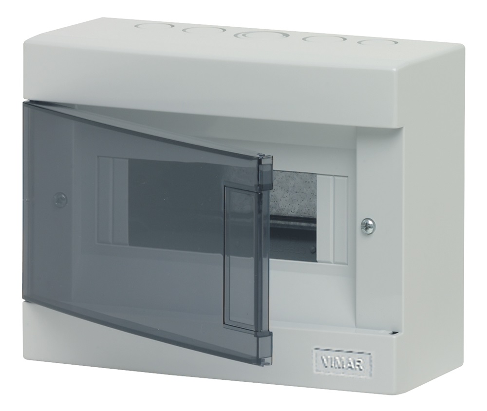 Centralino parete 8M IP40 +PT grigio