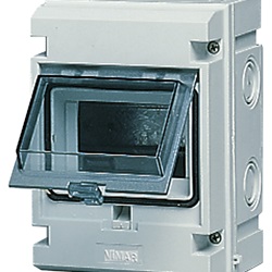 Centralino parete 5M IP55 +PT grigio