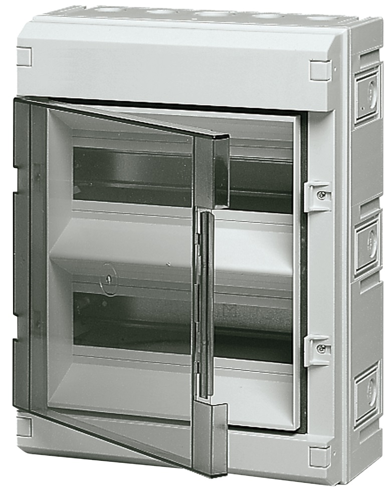 Centralino parete 24M IP55 +PT grigio