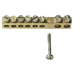 Morsettiera ottone 8 fori