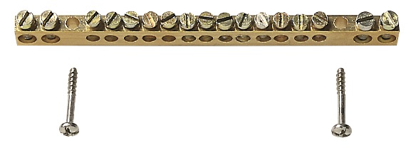 Morsettiera ottone 17 fori