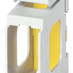 Supporto 1 modulo guida DIN per apparecchi Eikon Arké Plana grigio RAL 7035 con diaframma protezione