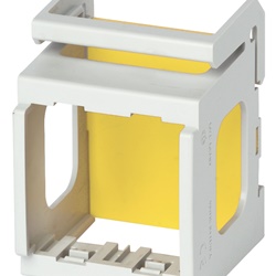 Supporto 2 moduli guida DIN 35mm per apparecchi Eikon Arké Plana grigio RAL 7035