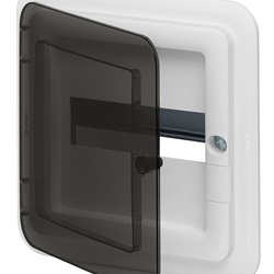 Centralino estetico incasso 8 moduli IP40 portello fumé guida DIN TH35