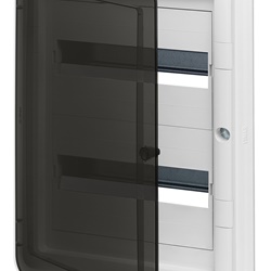 Centralino estetico incasso 24 moduli IP40 portello fumé guida DIN TH35