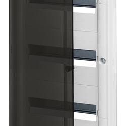 Centralino estetico incasso 36 moduli IP40 portello fumé guida DIN TH35