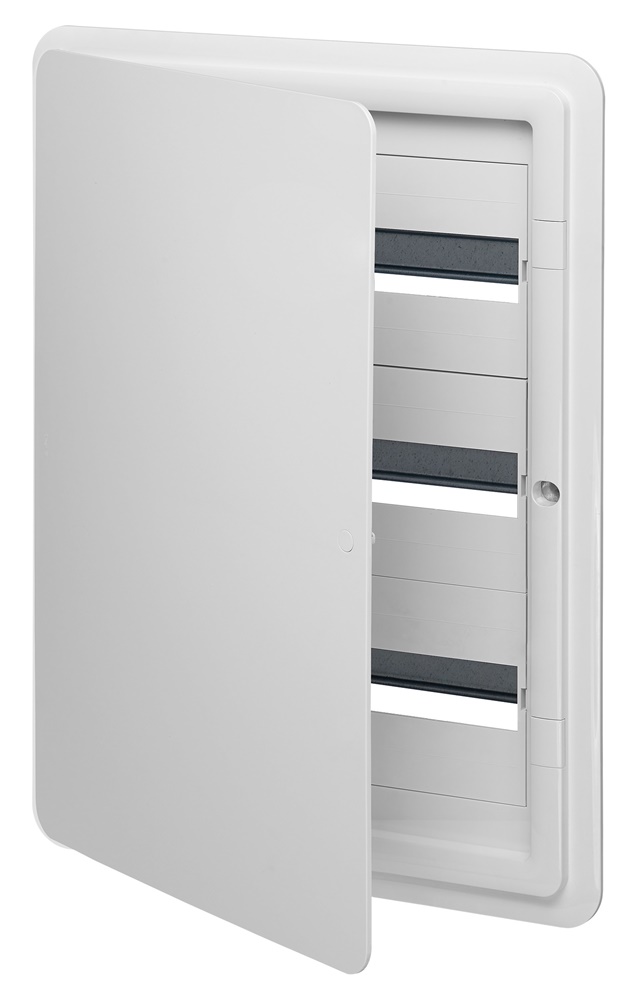 Centralino estetico incasso 54 moduli IP40 bianco con guida DIN per impianti elettrici
