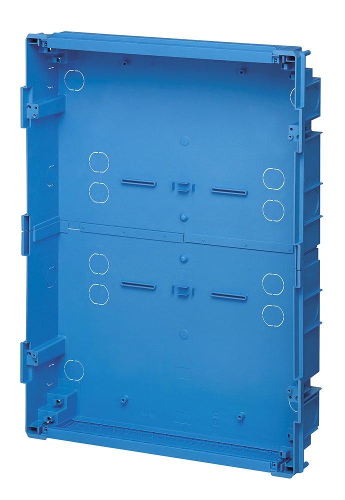 Scatola incasso centralino estetico 54 moduli azzurro per pareti muratura