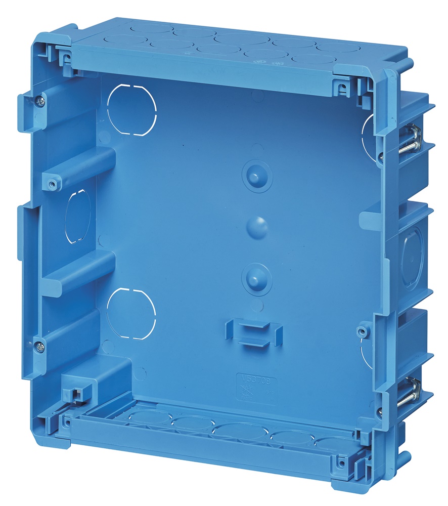 Scatola incasso centralino 8 moduli azzurro per pareti leggere 228x238x80 mm