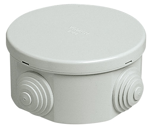 Scatola derivazione IP44 80x40 mm parete grigio RAL 7035 passacavi coperchio scatto