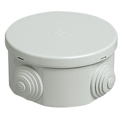 Scatola derivazione IP44 80x40 mm parete grigio RAL 7035 passacavi coperchio scatto