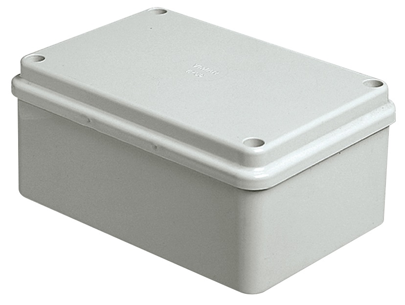 Scatola derivazione IP56 120x80x50 mm pareti lisce coperchio cieco grigio RAL 7035 per installazioni a parete