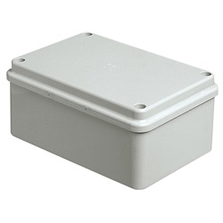 Scatola derivazione IP56 120x80x50 mm pareti lisce coperchio cieco grigio RAL 7035 per installazioni a parete