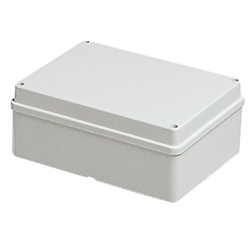 Scatola derivazione IP56 190x140x70mm pareti lisce coperchio inox grigio RAL 7035 uso parete
