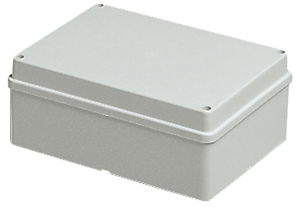 Scatola derivazione IP56 pareti lisce coperchio cieco grigio RAL 7035 240x190x90 mm