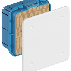 Scatola derivazione incasso 92x92x50 mm coperchio bianco fissaggio viti uso impianti elettrici