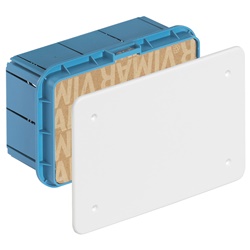 Scatola derivazione incasso 154x92x70mm coperchio bianco fissaggio viti isolamento 650°C