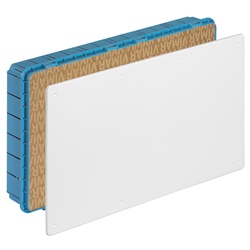 Scatola derivazione incasso 515x292x80 mm coperchio bianco 5 separatori fissaggio elettrico GW 650°C
