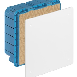 Scatola derivazione incasso 248x248x120 mm con coperchio bianco e accessori fissaggio
