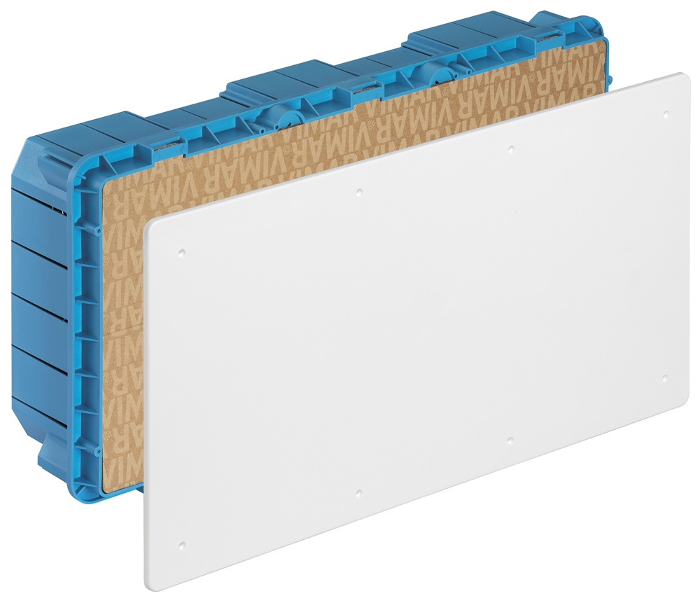 Scatola derivazione incasso 515x248x120 mm con coperchio bianco e accessori fissaggio