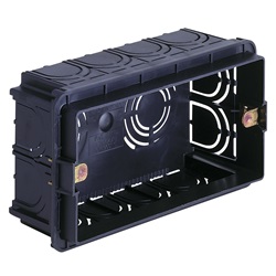 Scatola incasso rettang.autoest. 4M nero