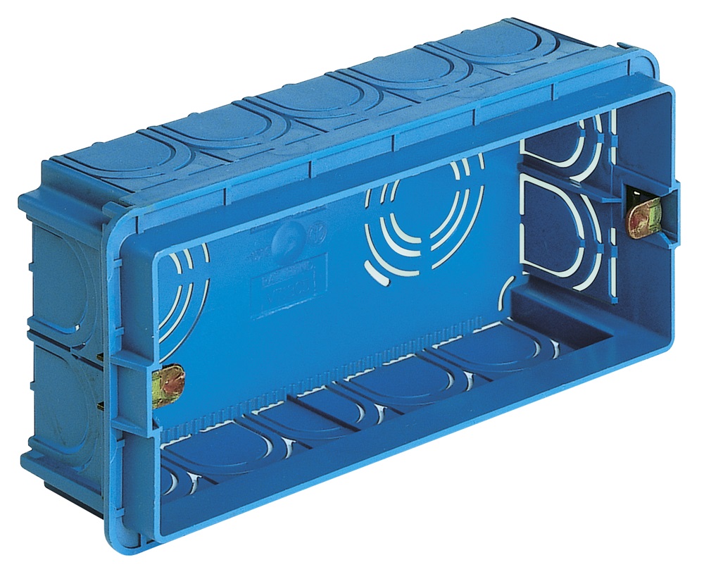 Scatola incasso rettang. 5M azzurro