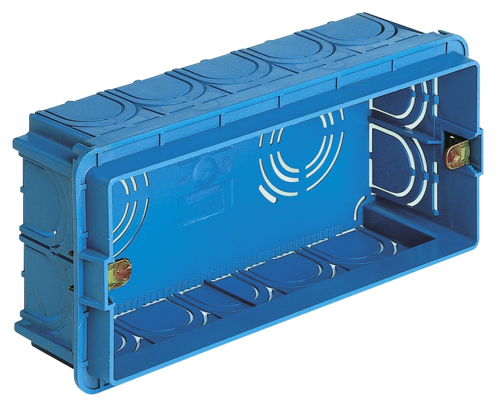 Scatola incasso rettang. 5M azzurro