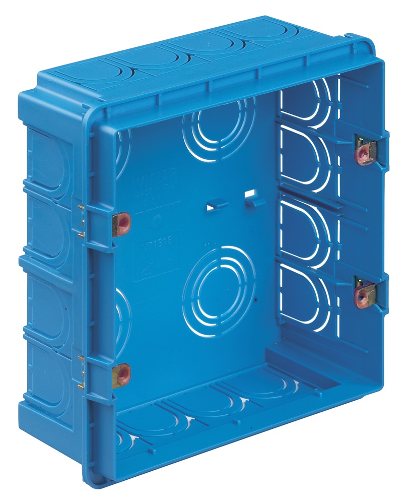 Scatola incasso rettangolare 8M azzurro 
