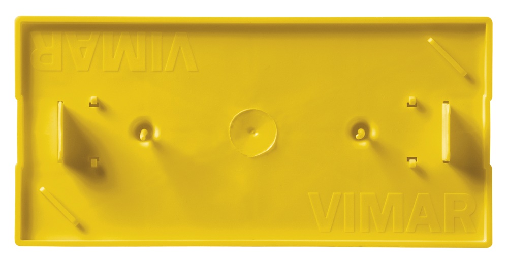 Coperchio antimalta protettivo giallo per scatole incasso 4 moduli V71304