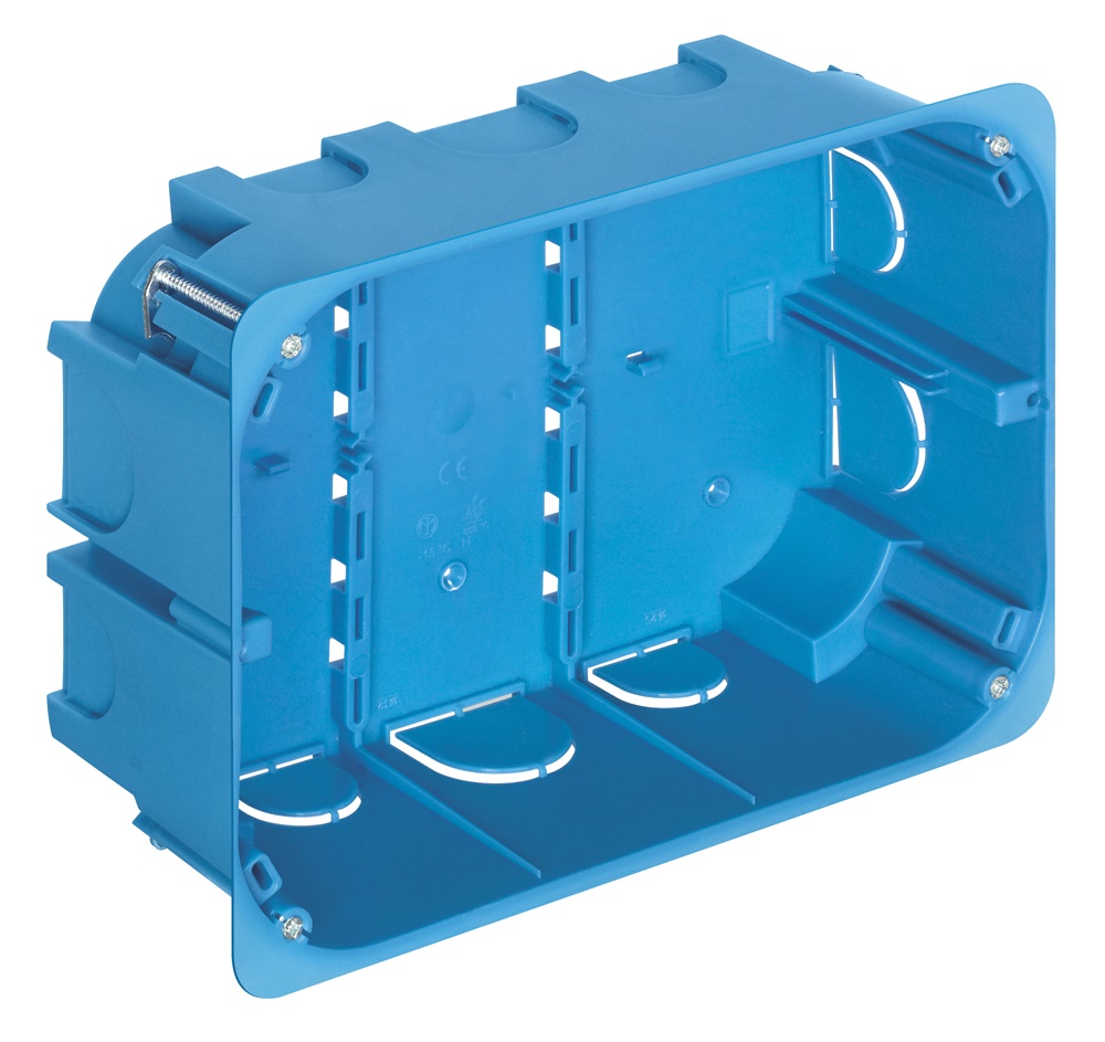 Scatola incasso multifunzione 12-14 moduli pareti leggere azzurro GW 850°C
