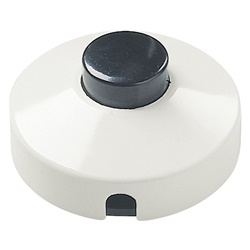 Interruttore pedale 1P 32A 250V passante corpo nero tasto nero uso domestico e industriale