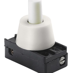 Interruttore a pulsante 1P 2[32]A 250V con ghiera montata collo 8 mm uso elettrico industriale