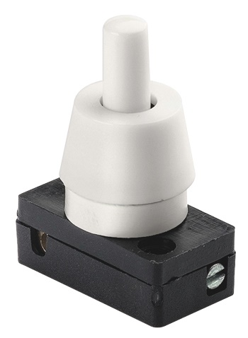 Interruttore a pulsante 1P 2[32]A 250V con ghiera e ranella montate per uso elettrico