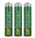 Tre batterie ricaric. Ni-MH 1,2V 800mAh 