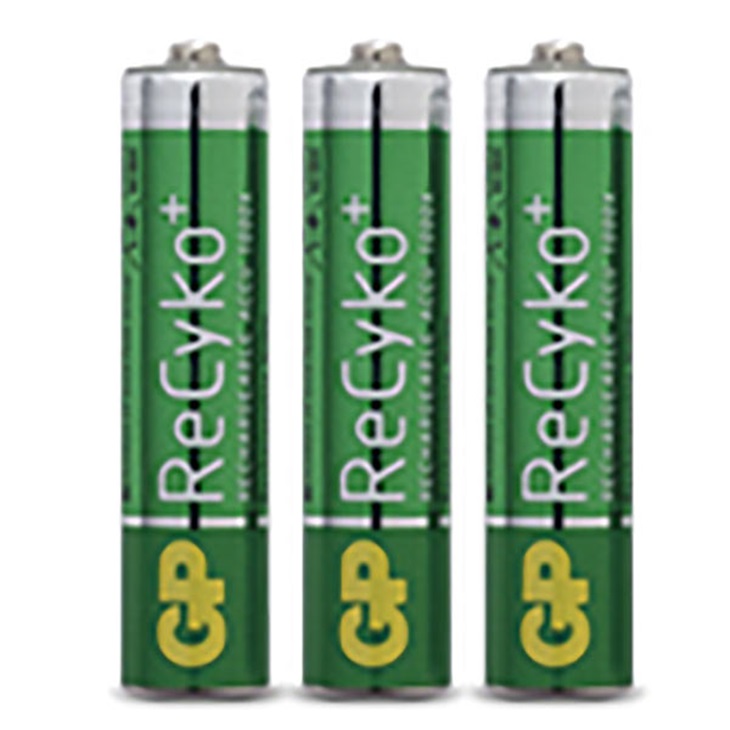 Tre batterie ricaric. Ni-MH 1,2V 800mAh 