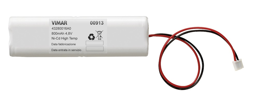 Batteria ricaricabile Ni-Cd 4,8V 800mAh 