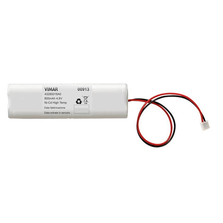 Batteria ricaricabile Ni-Cd 4,8V 800mAh 