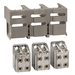 3 connettori - Per 4 x 240 mm² - Cavi nudi e 1 copriconnettore