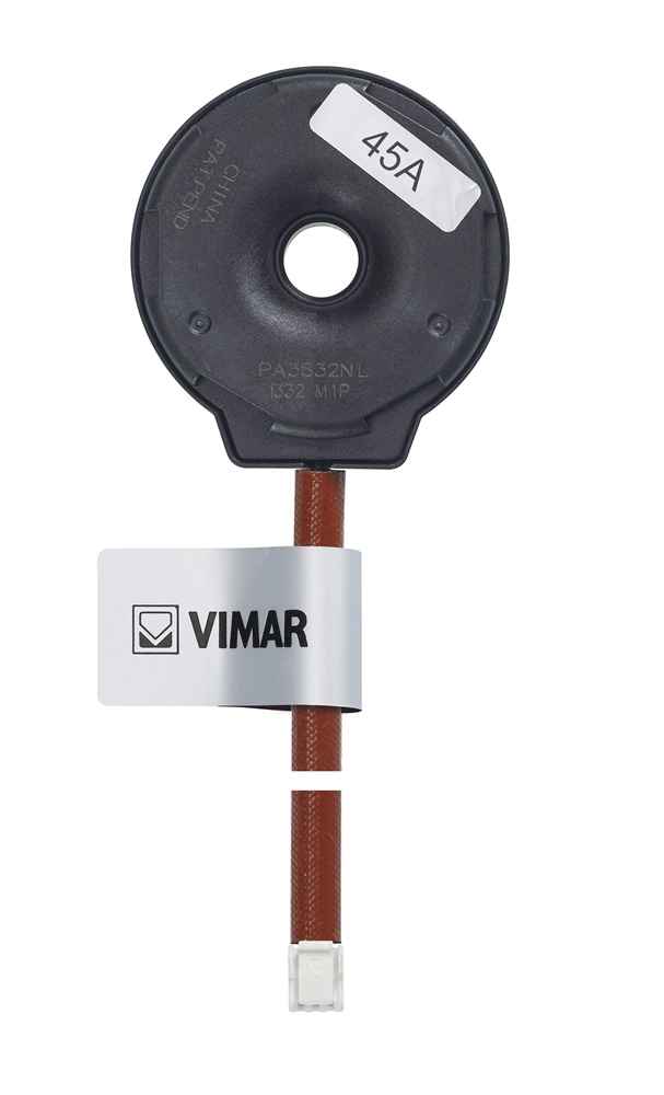 Sensore corrente toroidale foro 7,5 mm controllo carichi misuratore energia cavo 40 cm